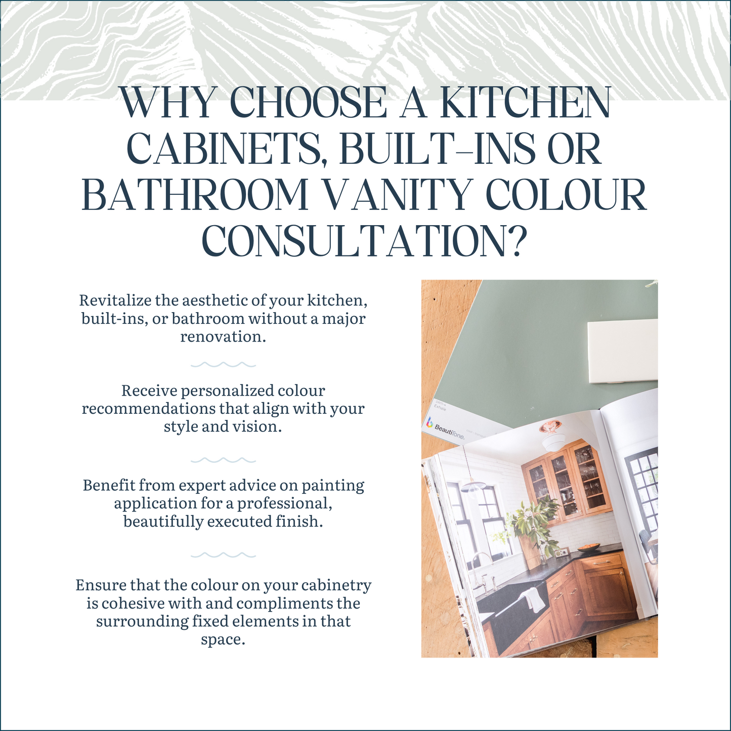 Online Paint Colour Consultation: Kitchen/Bathroom Cabinets, Built-Ins