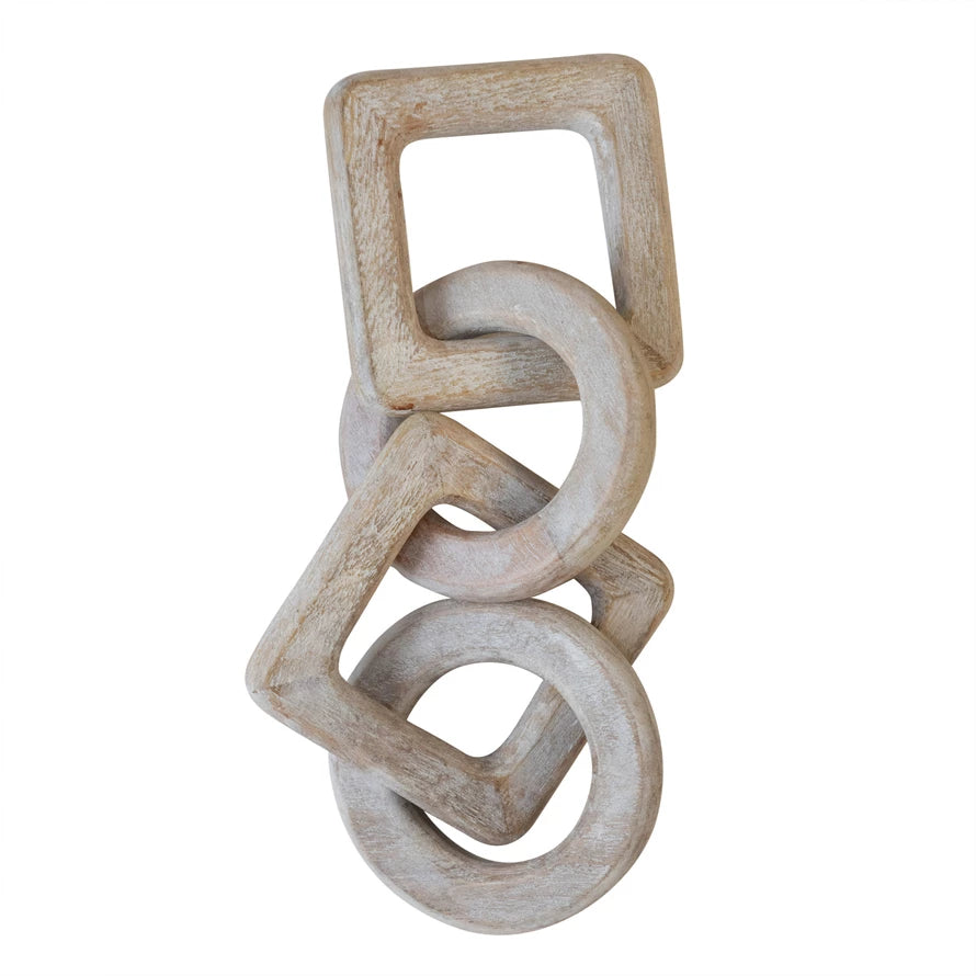 Whitewashed Mango Wood Chain