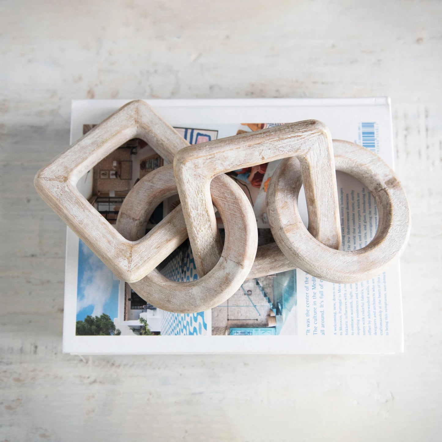 Whitewashed Mango Wood Chain