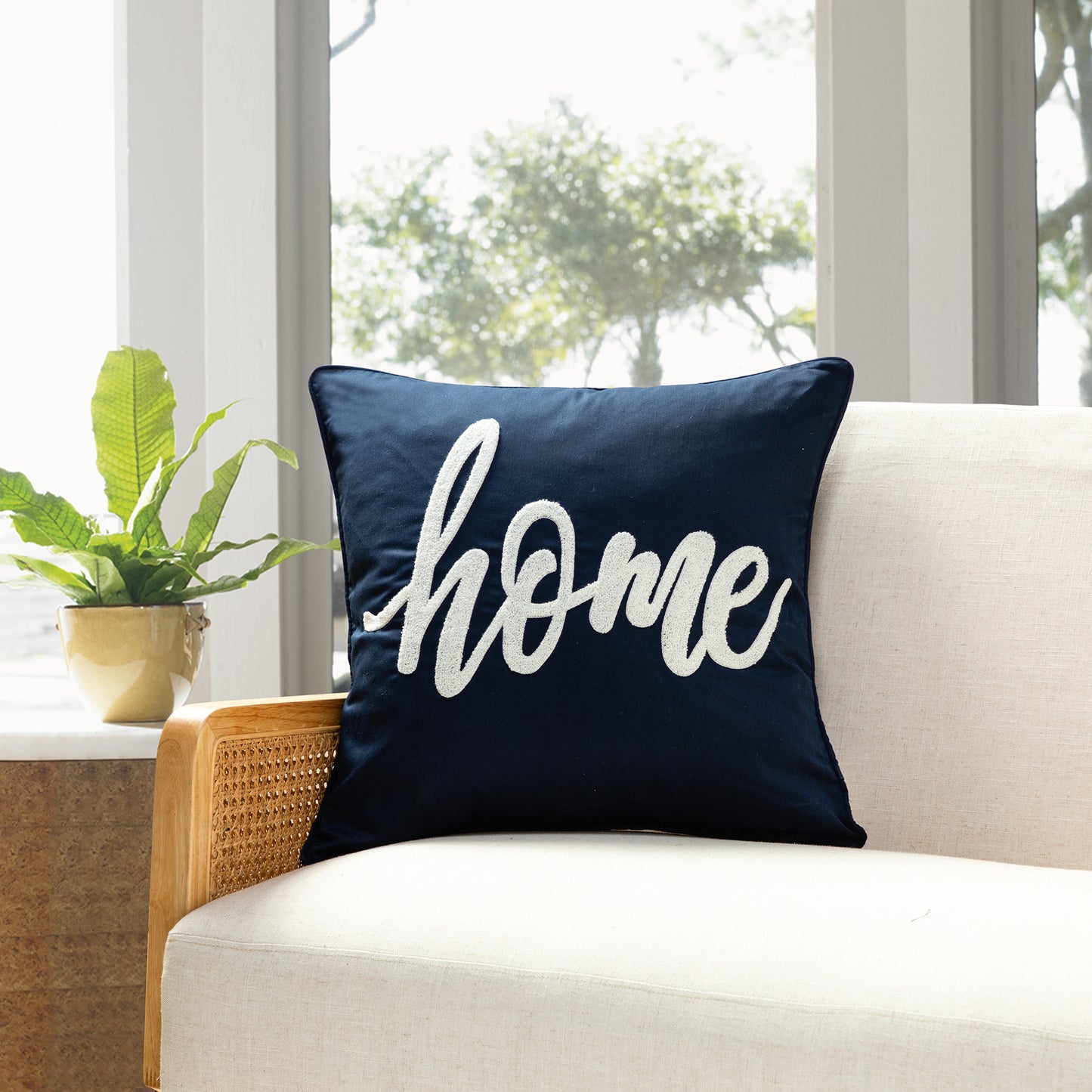 Terry Loop Embroidery Pillow