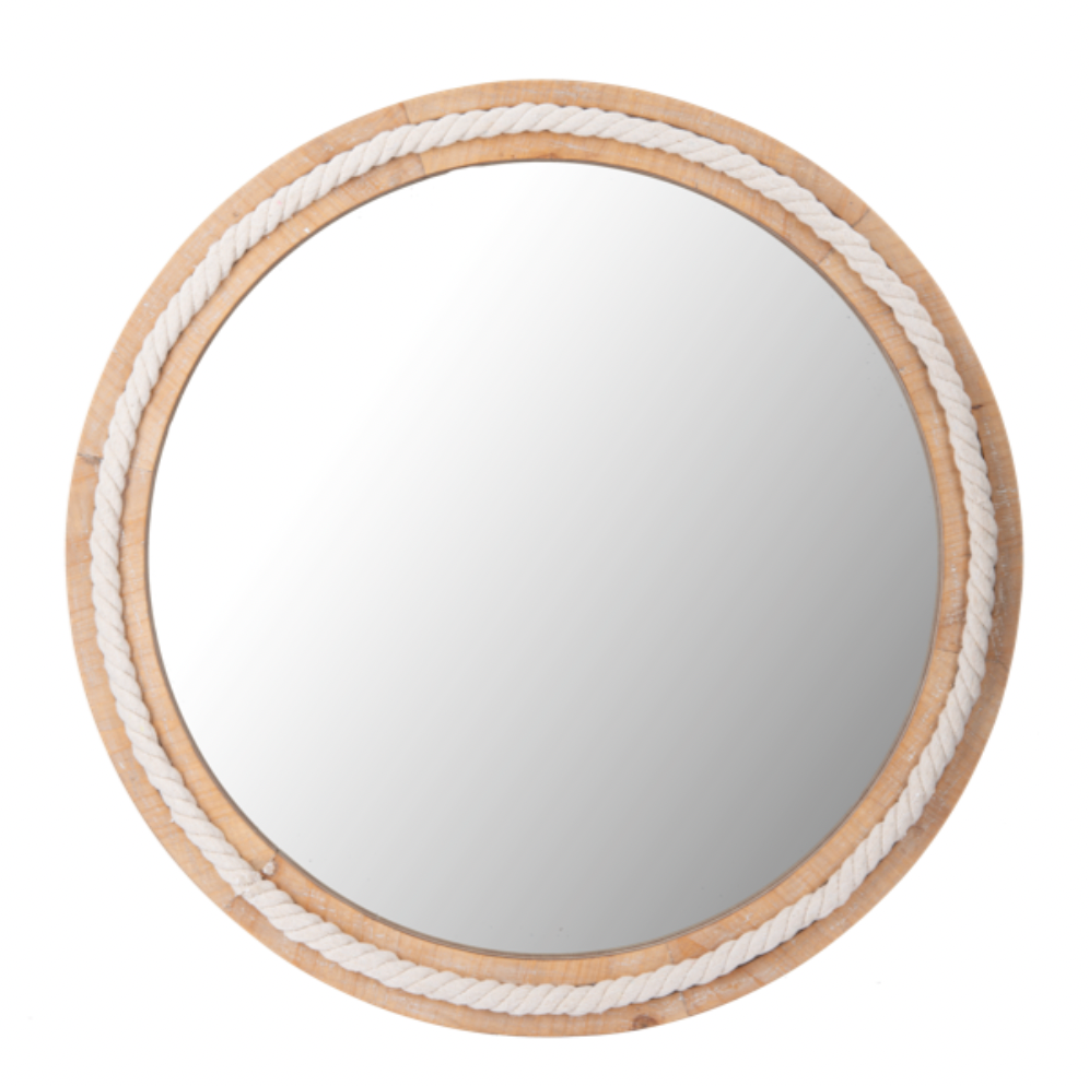 Rope Frame Round Mirror