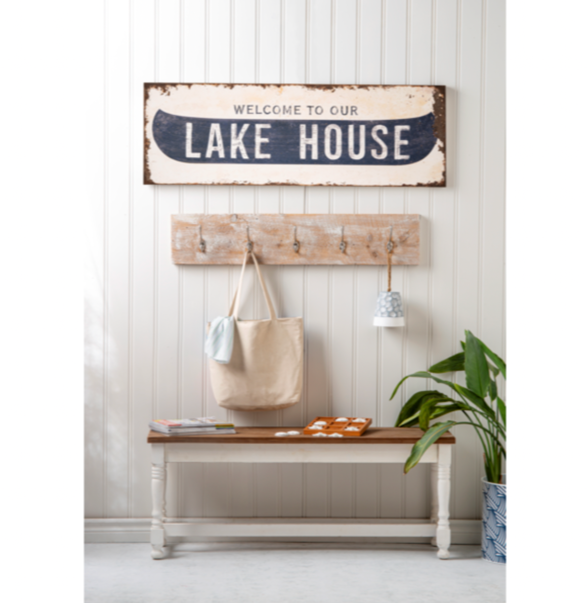 Oversized "Welcome to Our Lake House" Wall Decor