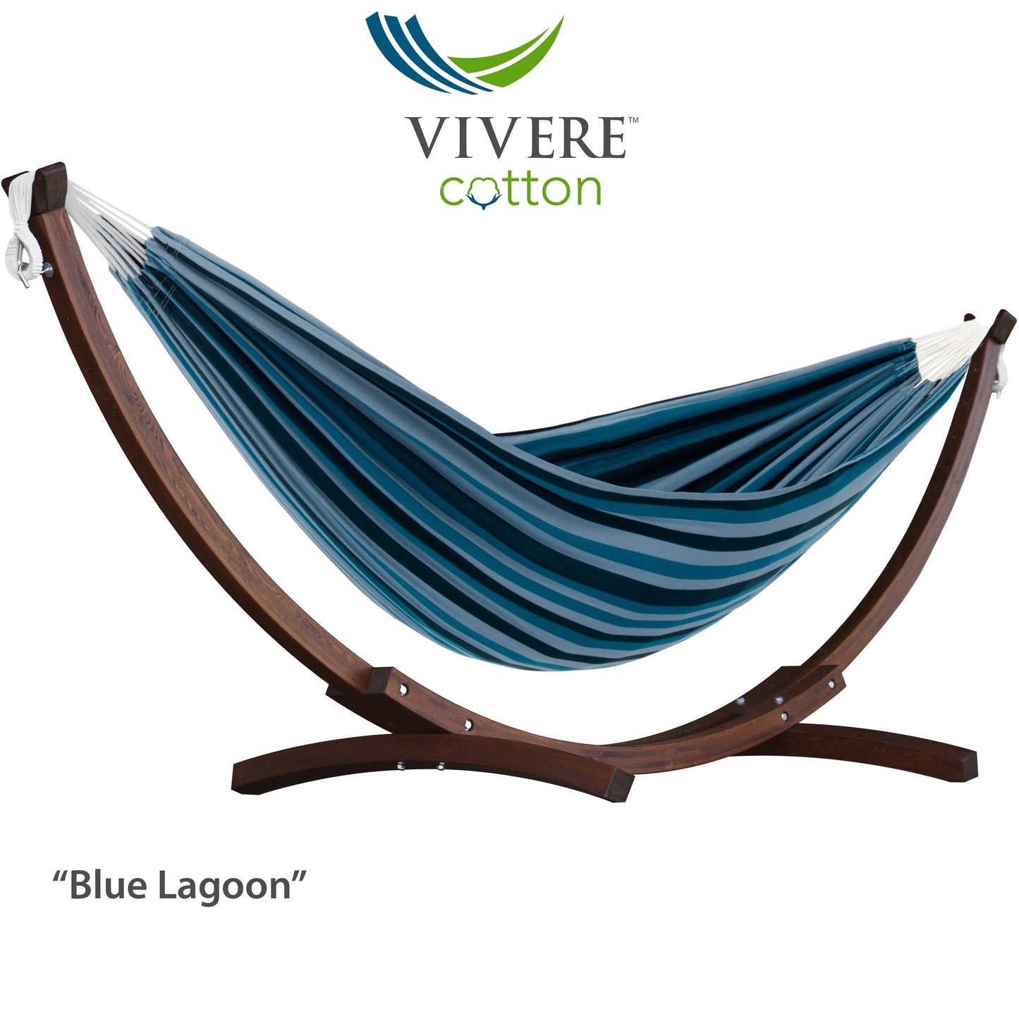 Brazilian Style Cotton Hammock with Pine Stand