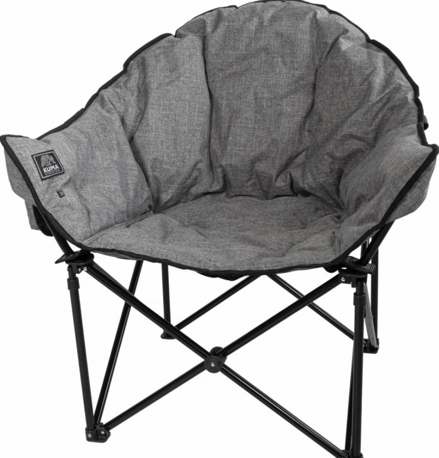 KUMA Lazy Bear Heated Chair - Heather Grey, with Carry Bag